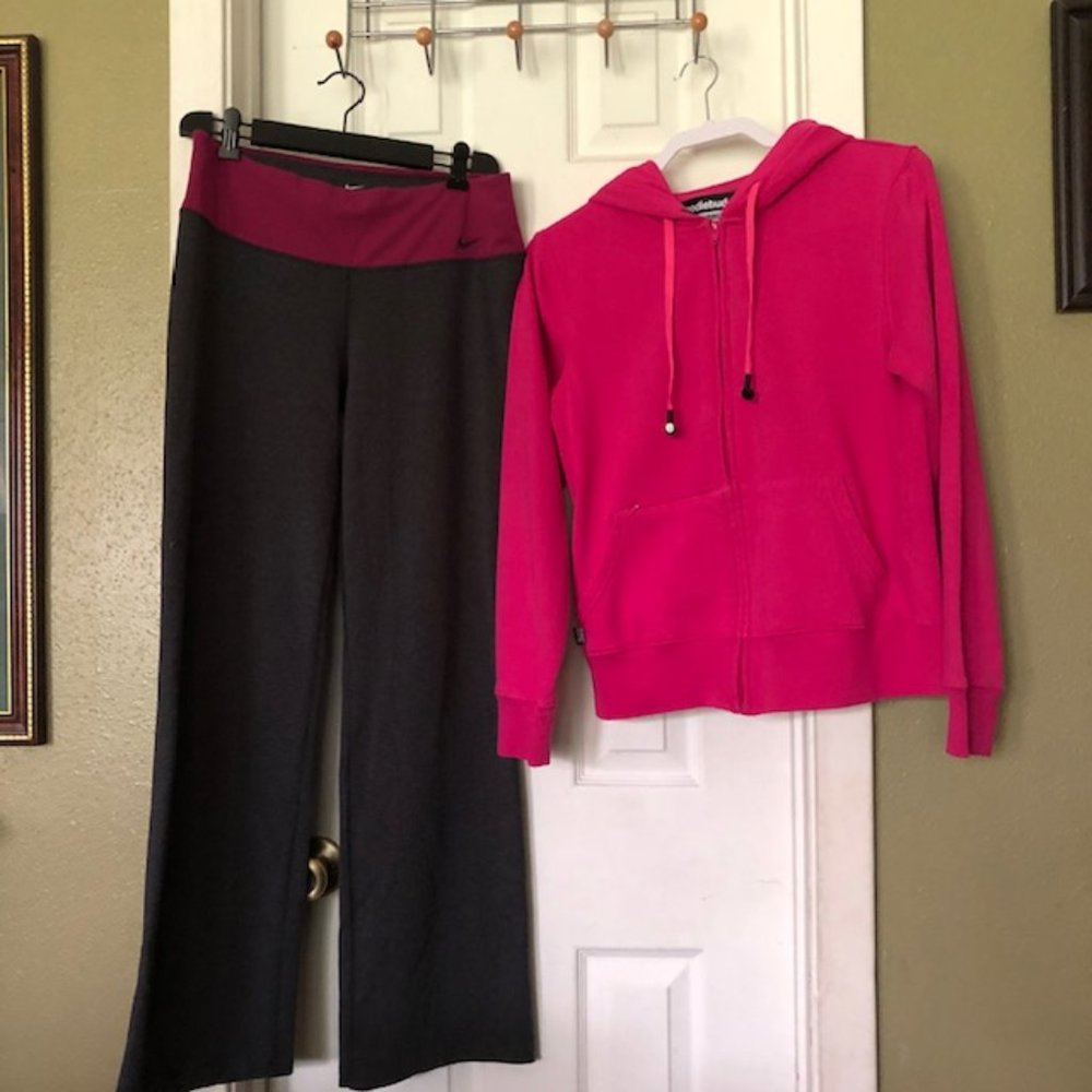 Nike Yoga Pants and Hoodie Jacket-Activewear-2 pc